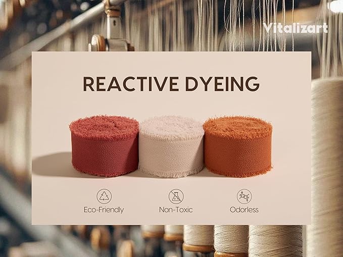 Vitalizart Terracotta & Orange Chiffon Silk Ribbon 1" x 21 Yd Fringe Fabric Package (3 Rolls * 7 Yd) for Wedding Invitations Bridal Bouquets Decorations Gifts Wrapping & Bow Making