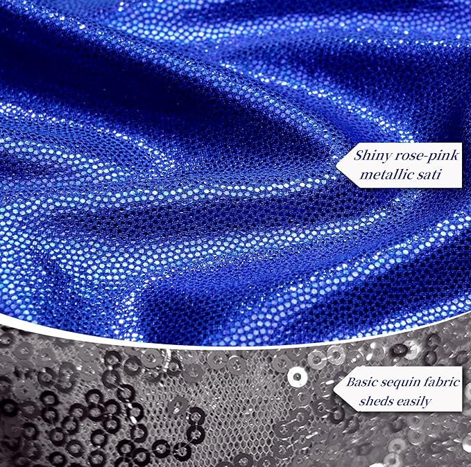 10ftx10ft Royal Blue Sequin Backdrop Curtain for Parties, Wrinkle Free Thick Glitter Sparkle Photo Backdrop Drapes 2 Panels 5x10FT Shimmer Back Drop Cloth for Wedding Birthday Photography Background