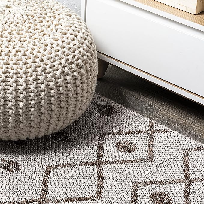 JONATHAN Y Tribal Bohemian Indoor Outdoor Area Rug 3X5 Beige/Brown, Nokat for Backyard, Patio, Porch, Easy-Cleaning, High Traffic, Pet-Friendly, Non-Shedding (SMB131A-3)