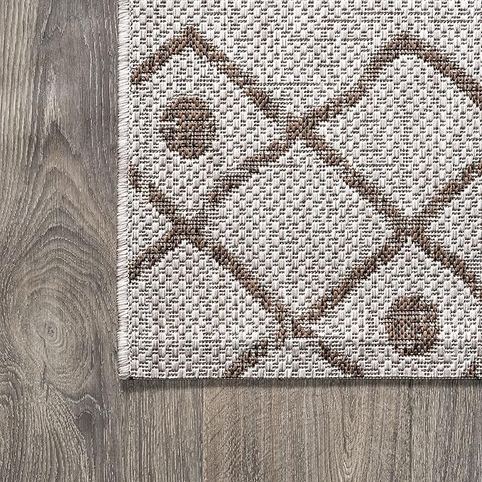 JONATHAN Y Tribal Bohemian Indoor Outdoor Runner Rug 2X10 Beige/Brown, Nokat for Backyard, Patio, Porch, Easy-Cleaning, High Traffic, Pet-Friendly, Non-Shedding (SMB131A-210)