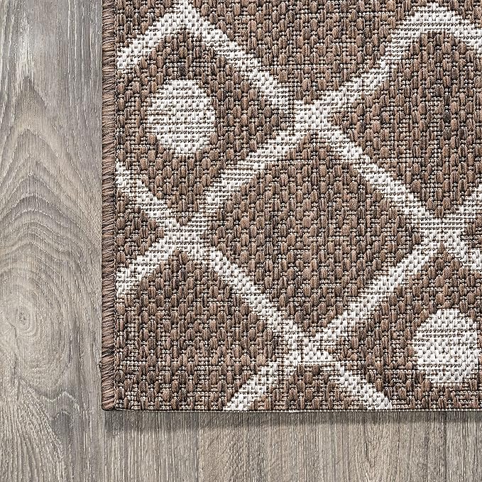 JONATHAN Y Tribal Bohemian Indoor Outdoor Area Rug 3X5 Brown/Beige, Nokat for Backyard, Patio, Porch, Easy-Cleaning, High Traffic, Pet-Friendly, Non-Shedding (SMB131B-3)